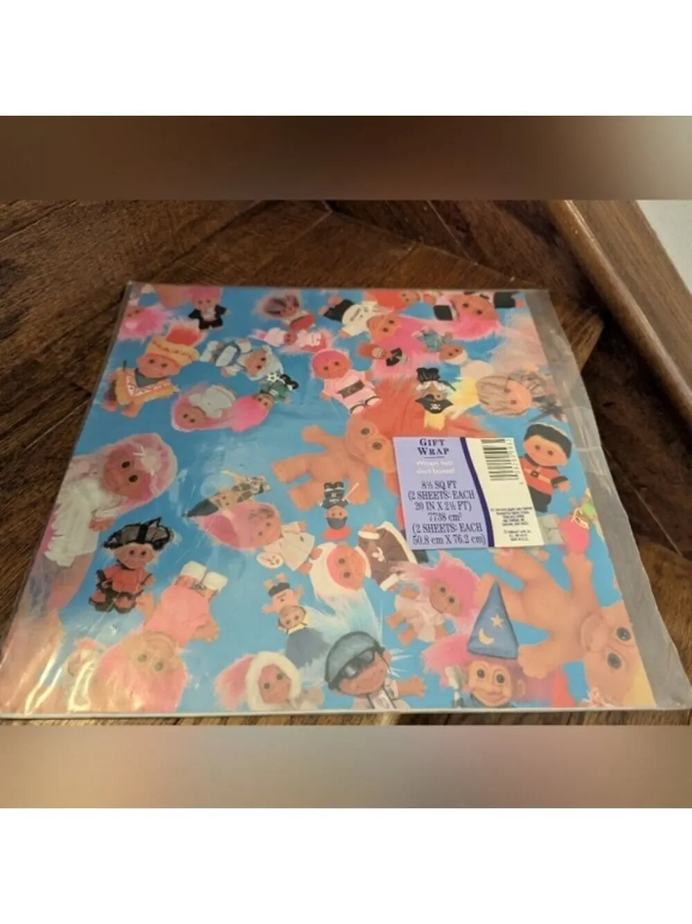 Vintage Troll Dolls Hallmark Wrapping Paper NWT 2 packs